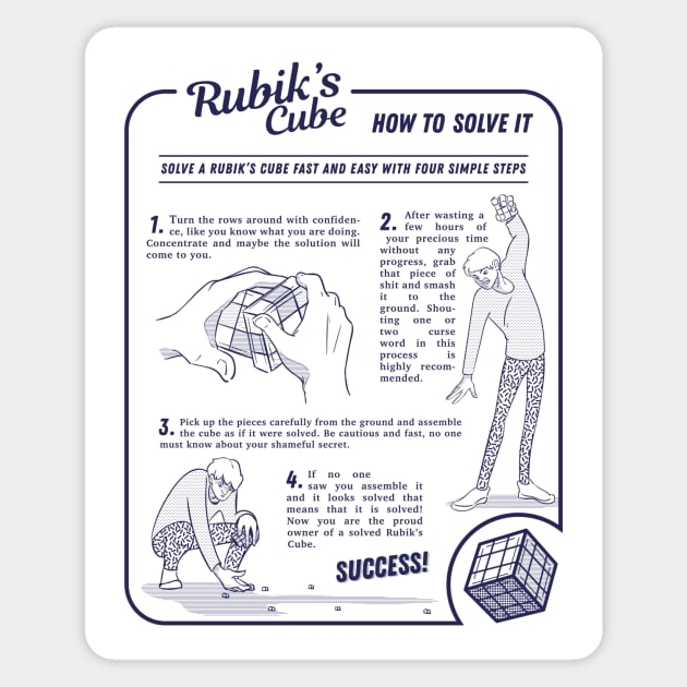 How to solve a Rubik's cube Sticker by Bresquilla